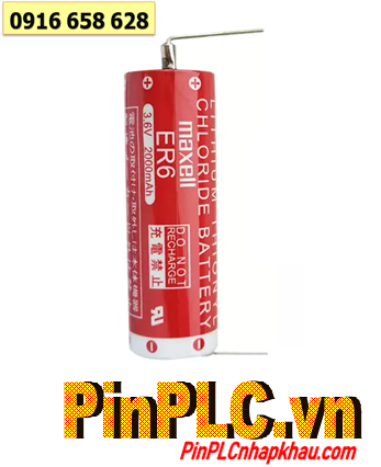 Pin Maxell ER6 lithium 3.6v size AA 2000mAh (chân trục) Made in Japan